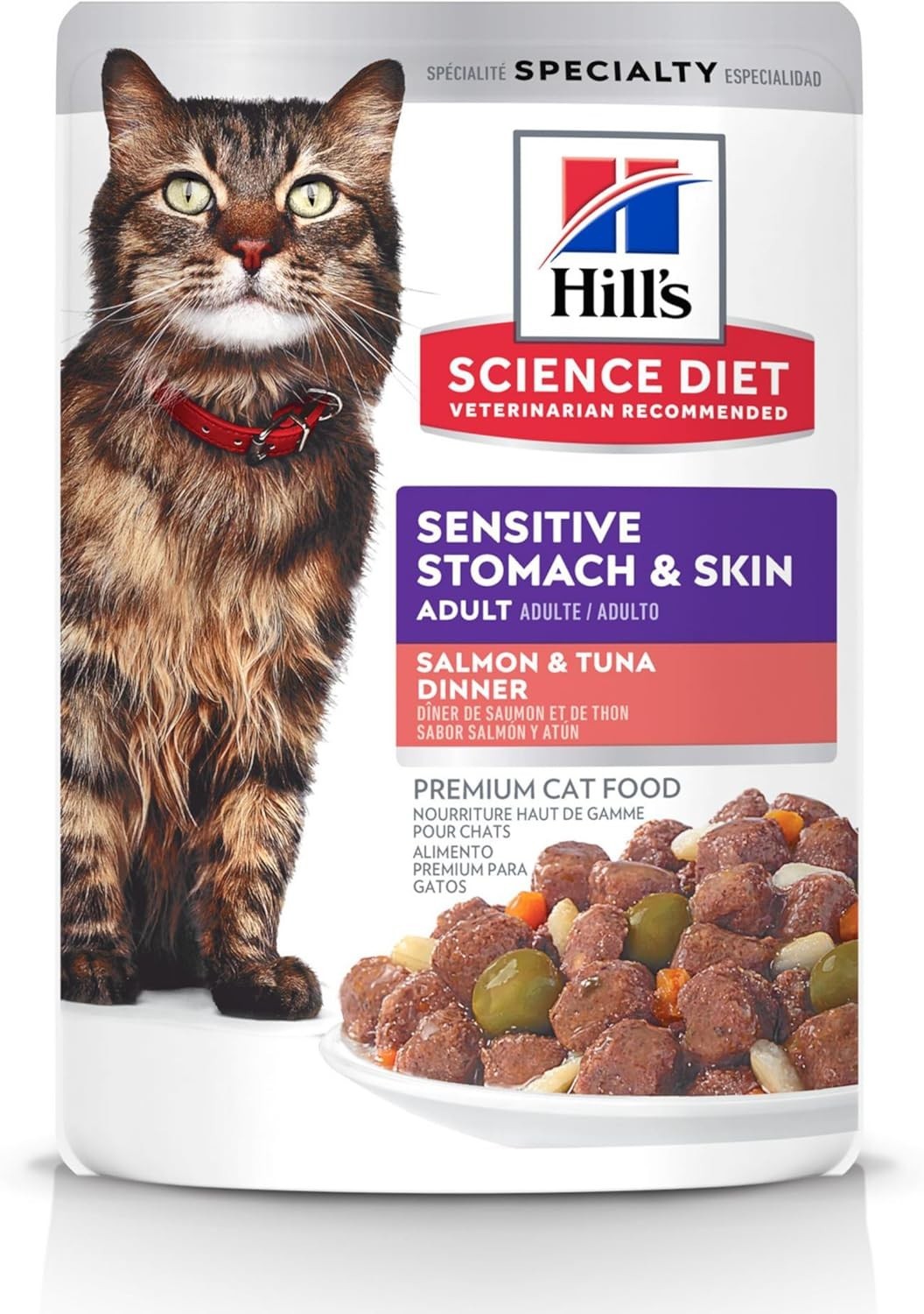 Hill’s Science Diet Sensitive Stomach Salmon & Tuna Cat Food 2.8oz 24ct