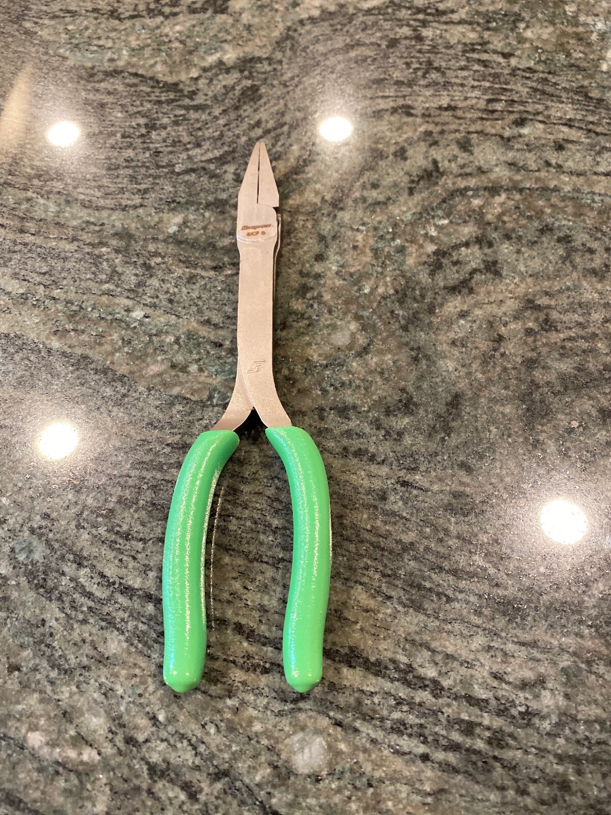 Snap On 61cf 8″ talon grip duck bill pliers green new