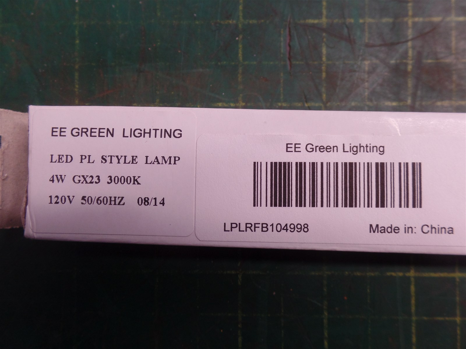 LED 4W PL STYLE GX23 RETROFIT LAMP ASSEMBLY 3000K 120V, 50/60HX,