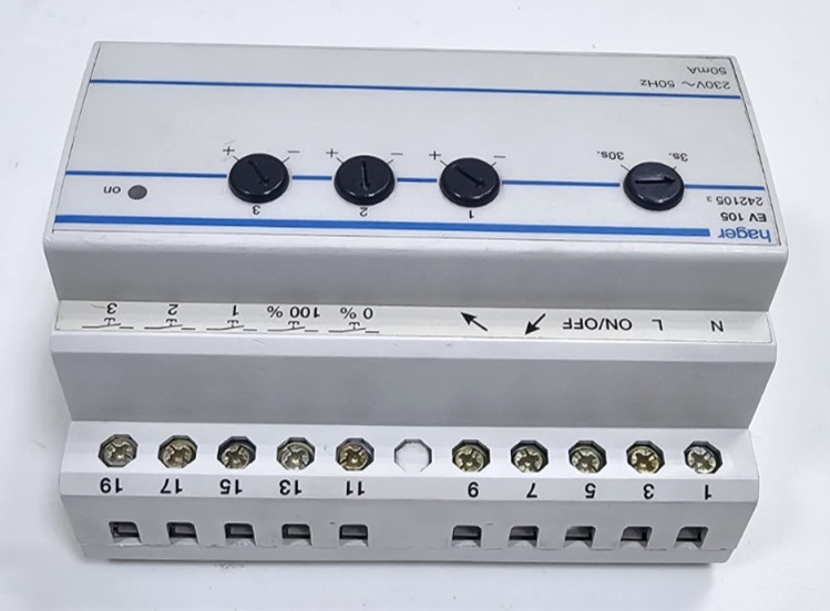 Hager EV105 Remote Control Dimmer Module | 230V AC | 50Hz | 50mA | German Made
