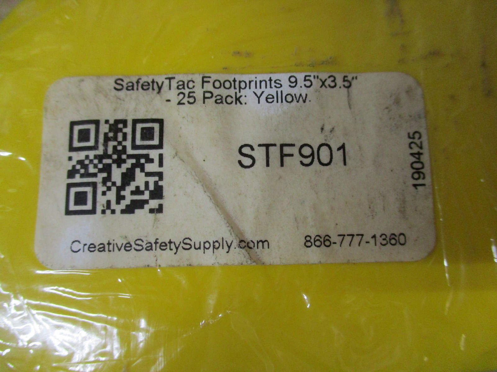 Creative Safety Supply STF901 SafetyTac Footprint Floor Stickers (Pack of 25)