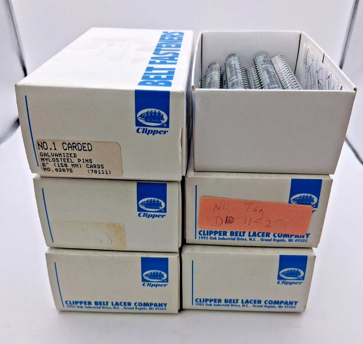 Clipper 70111 6″ NO.1 Carded Belt Fasteners – 5 1/2 Boxes (100+ pcs)
