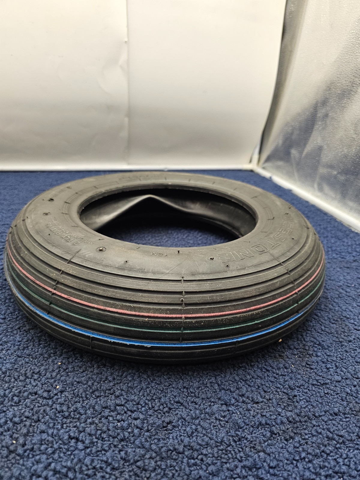 Deestone D601 3.5-8 Load 2 Ply Industrial Tire Black Tube Type 30PSI Max D601-01