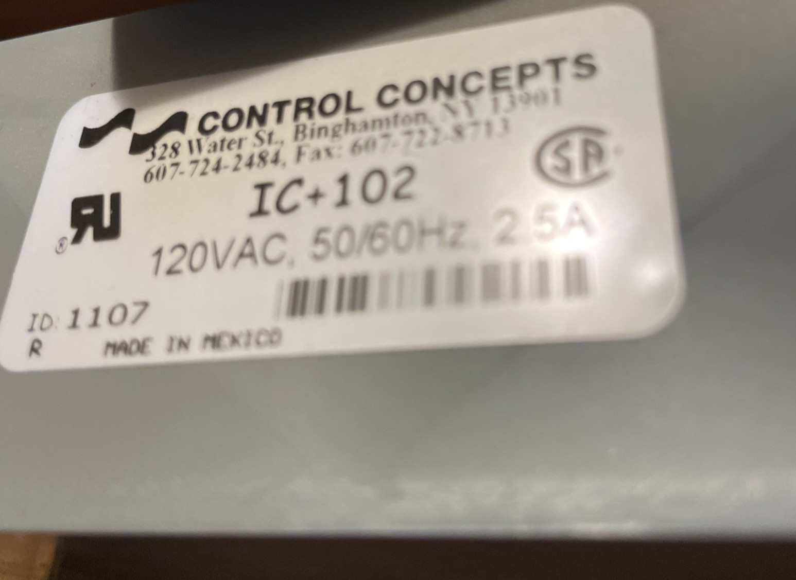 Control Concepts IC+102 Islatrol Plus Active Filter 120VAC, 50/60Hz 2.5A (5)