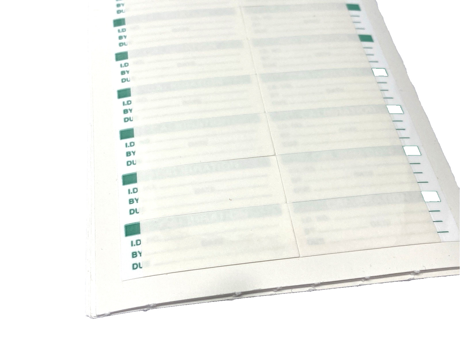 SPI 14-011-1 Clear Cover Calibration Labels Green/White 1-3/4″x5/8″ BOOK OF 144