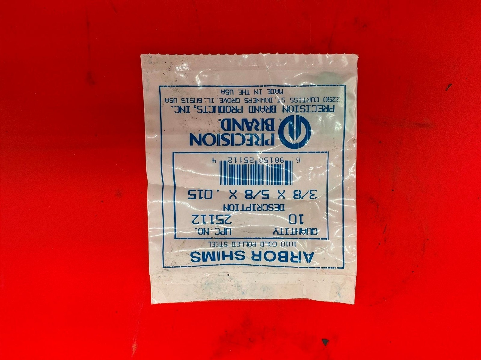 Arbor Shims 25112, .015”