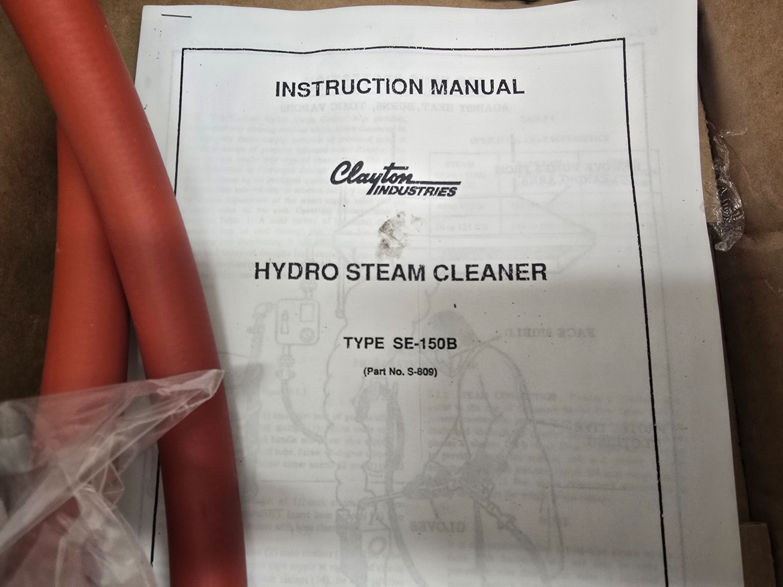 NEW OLD STOCK! CLAYTON INDUSTRIES HYDRO STEAM CLEANER SE-150B S-809