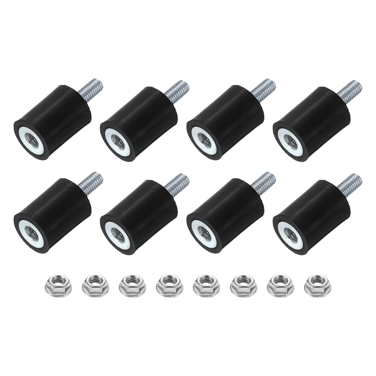 8Pcs M5x12mm Rubber Mounts 15x20mm Rubber Shock Absorber Mount with Nuts