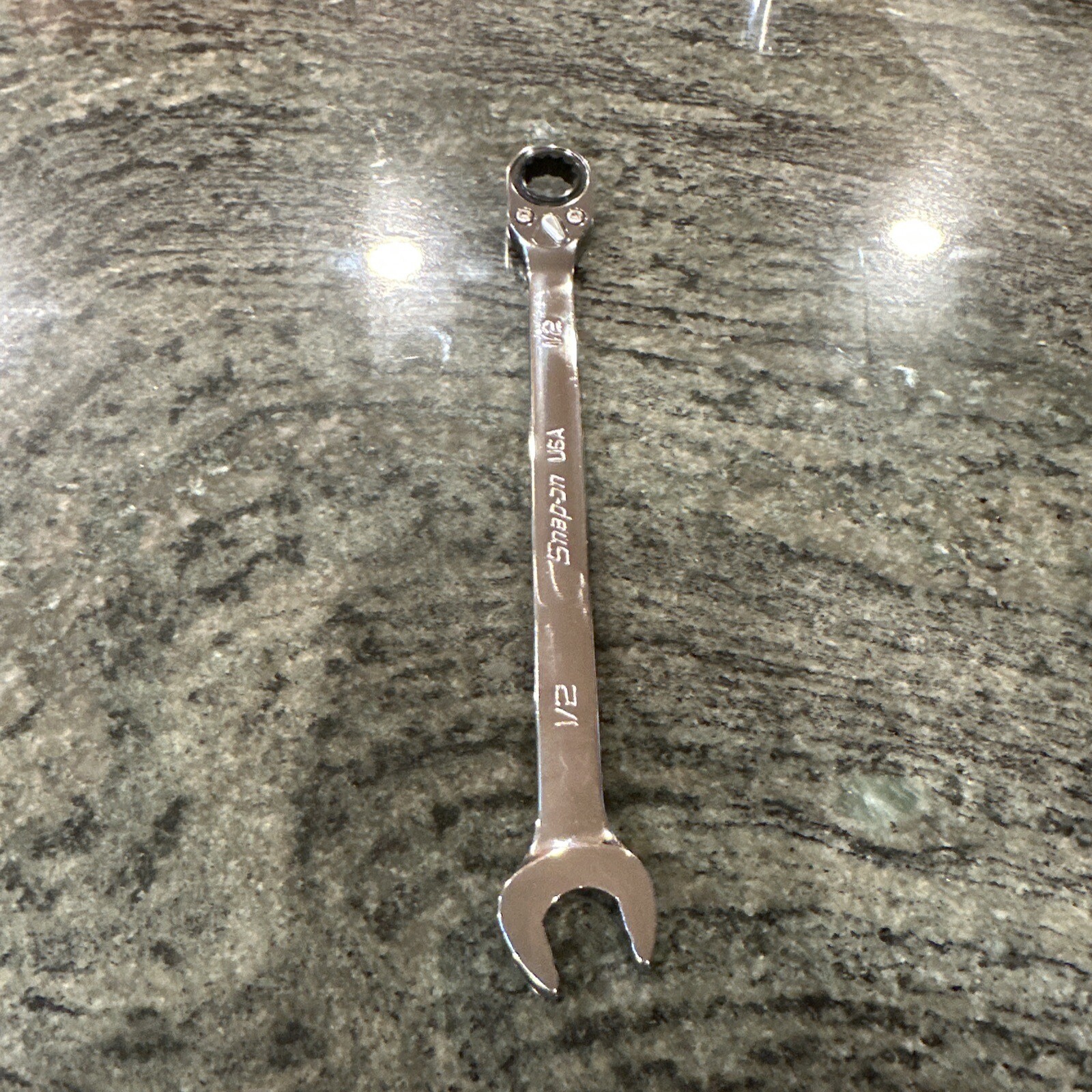Snap-on soxrr16a 1/2″ 12-Point sae ratcheting reversible combination wrench new