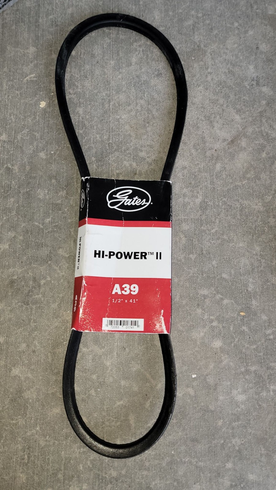 Gates Hi-Power II V-Belt A39 1/2 x 41 Rubber Drive Belt Automotive A-Section OEM