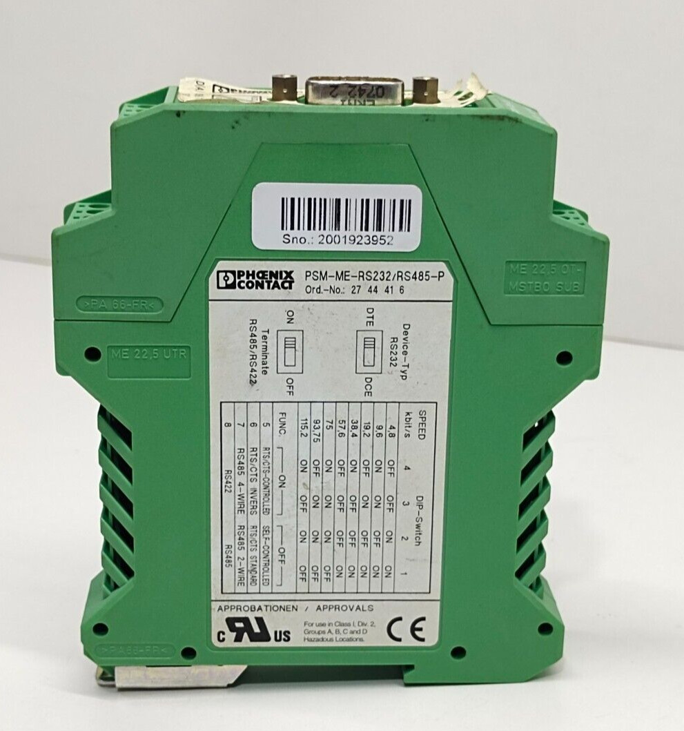 PHOENIX CONTACT PSM-ME-RS232/RS485-P INTERFACE CONVERTER (FREE SHIPPING)