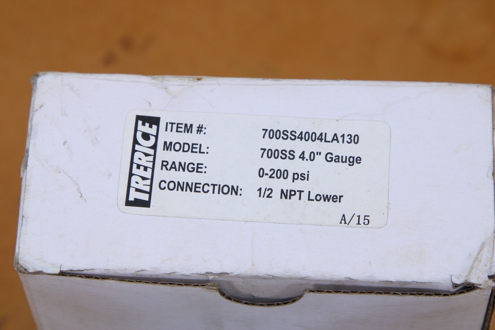 Trerice 700SS4004LA200 Industrial Gauge, 4″ dial, 0 to 200 psi, 1/2″ NPT