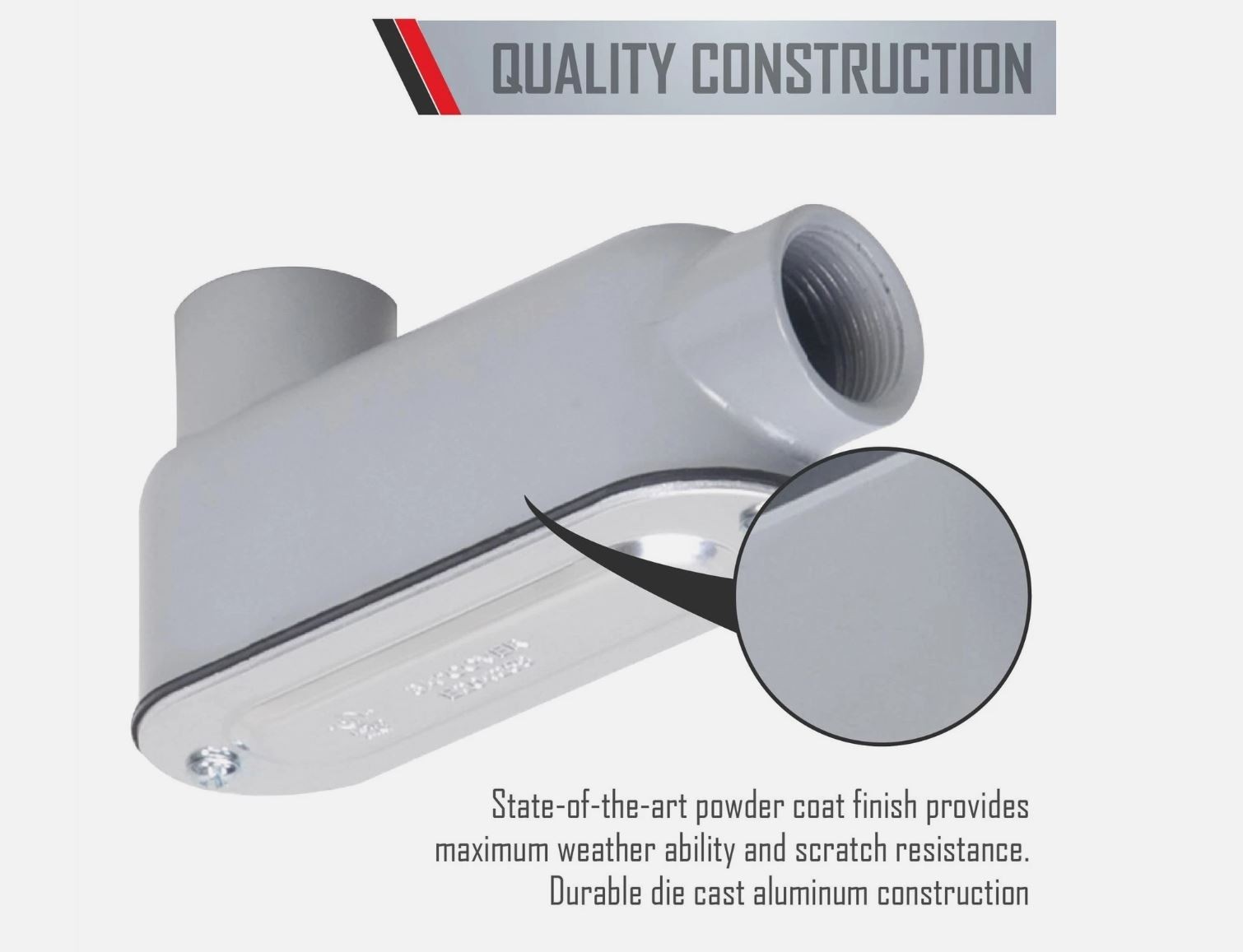 TayMac RLB250 Threaded LB Conduit Body Die Cast Aluminum Stamped Steel Cover 2-1