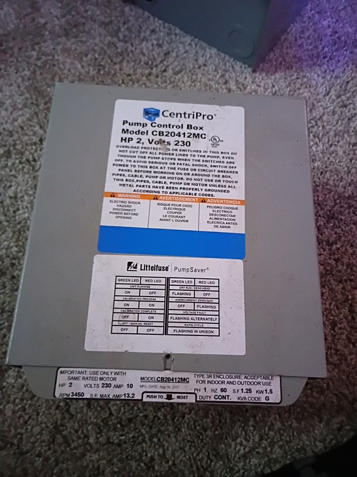 Goulds CB20412MC 2HP 1PH 60HZ 230V MC Control Box