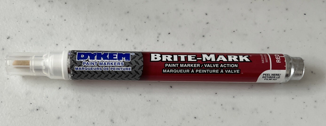 DYKEM #84006 Red Medium Tip Valve Action Paint Markers ( Box Of 12)