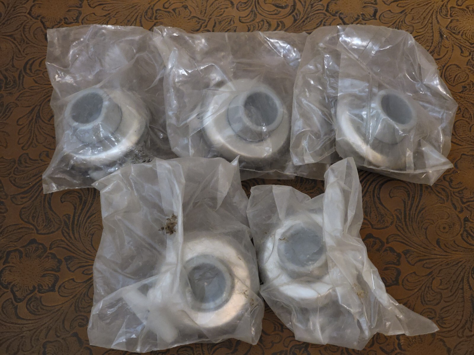 5x ROCKWOOD Satin Stainless Concave Door Stop 409 US32D Wall Mount Lot #9 ഒ