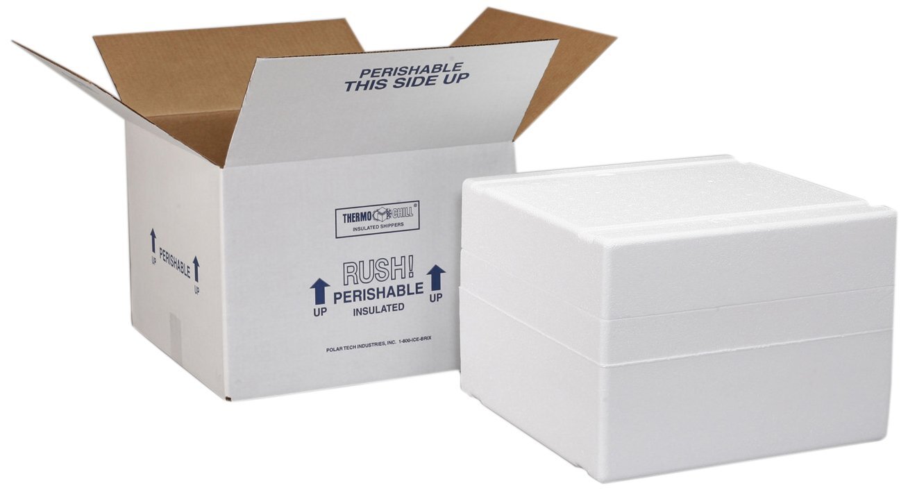 Polar Tech XM6C Thermo Chill Expand-em Series Insulated Carton with Foam Shipper