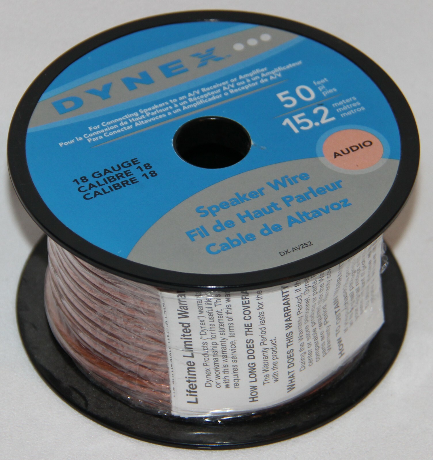 Dynex 18 Gauge Speaker Wire Audio 50 feet ft DX-AV252 – NEW