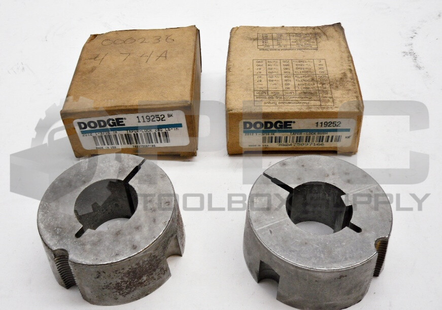 NEW LOT OF 2 DODGE 119252 BRUSHING 1-3/16 IK