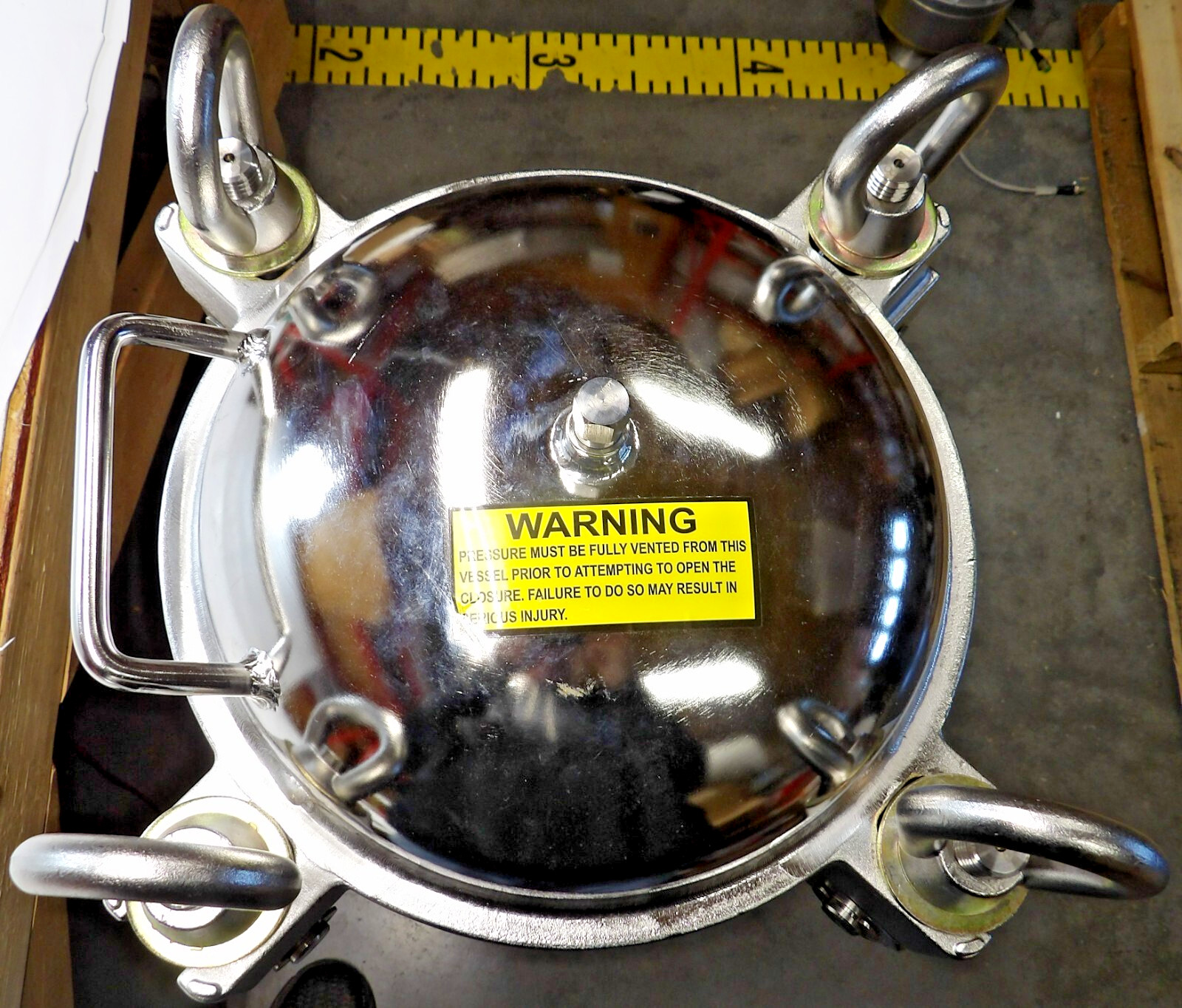 7 Round x 20″ Cartridge Filter Vessel Housing 304 SS 2″ Flange 150 PSI W2T942796
