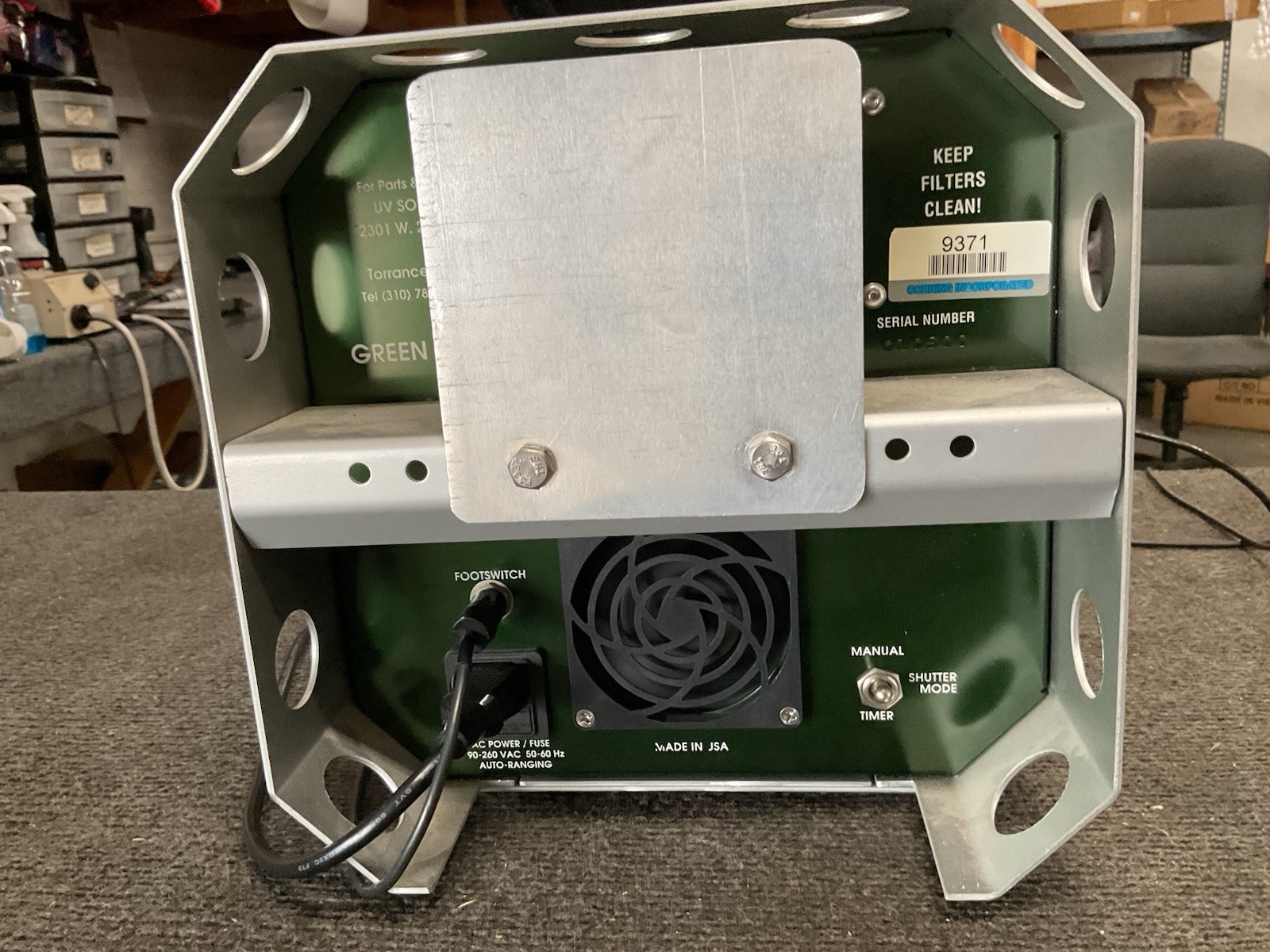 American Ultraviolet Green Spot UV Curing System w/ Light Guide & Foot Pedal