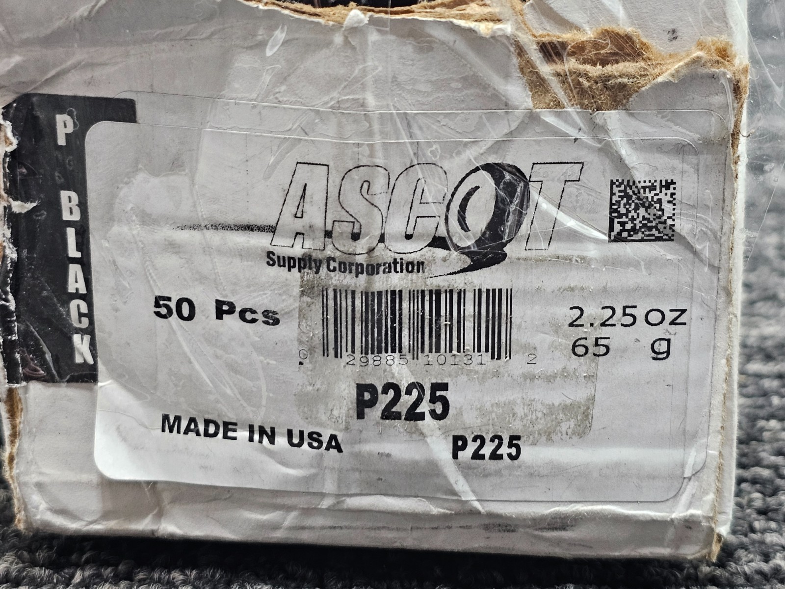 (QTY 50) Ascot P225 Wheel Weight, P Srs Unctd, 2.25 Oz For Passenger Car