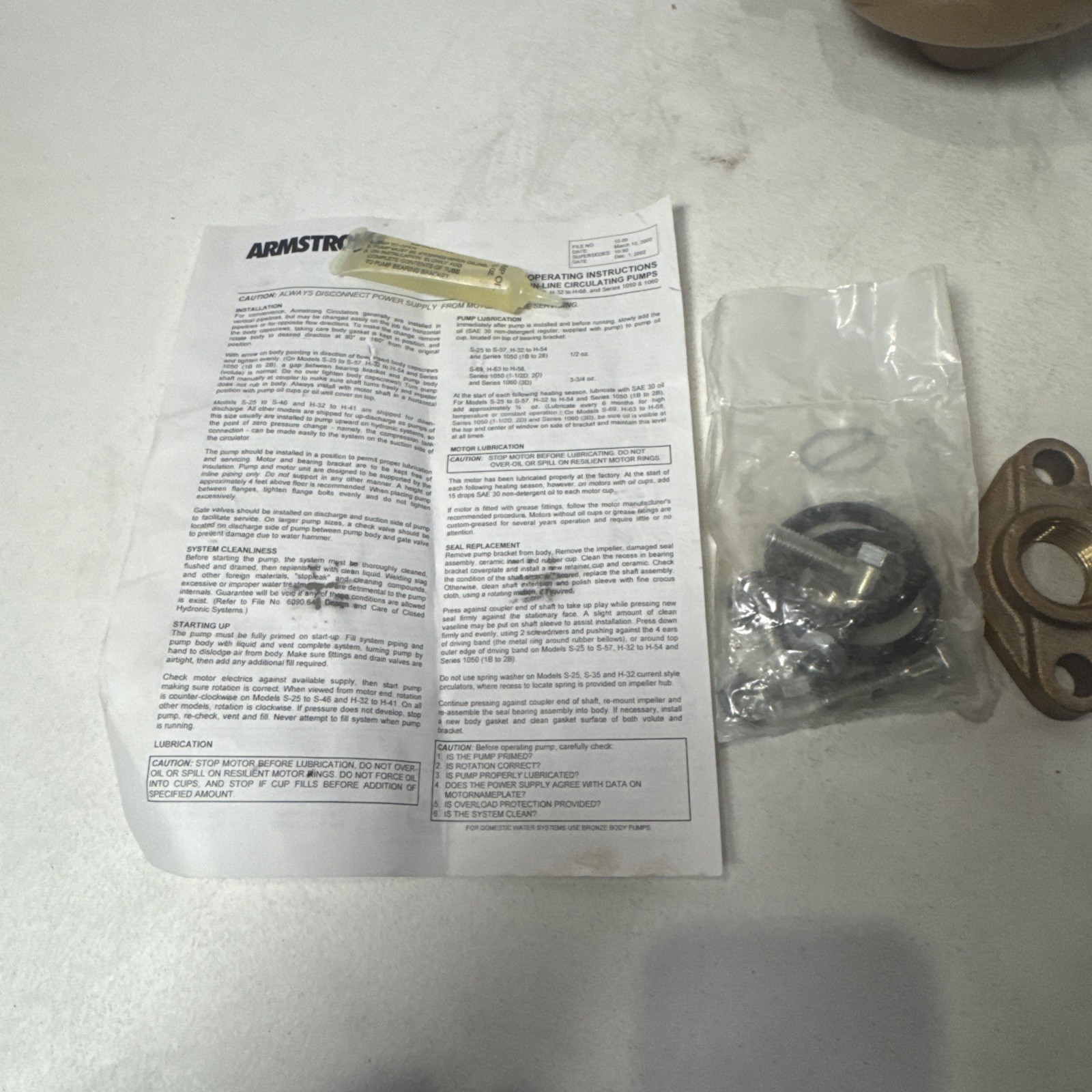 Armstrong 174035-143 H-41 AB/LF Lead Free Bronze Pump 1/6 HP Circulator Pump