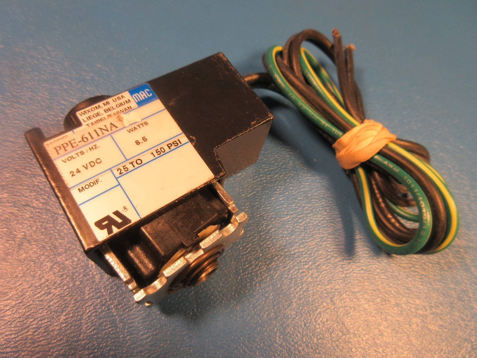 Mac Valves PPE-611NA 24VDC Coil, Solenoid Valve