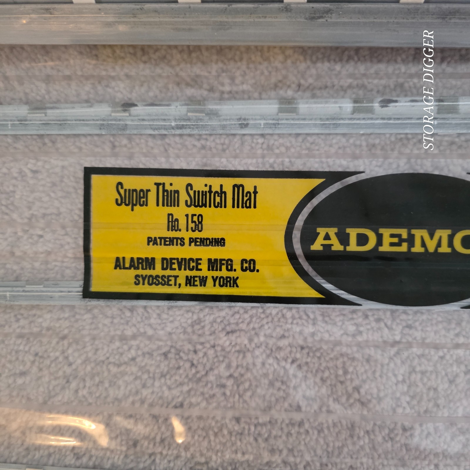 Vintage Ademco Super Thin Switch Mat No. 158 Pressure Sensitive Floor Switch