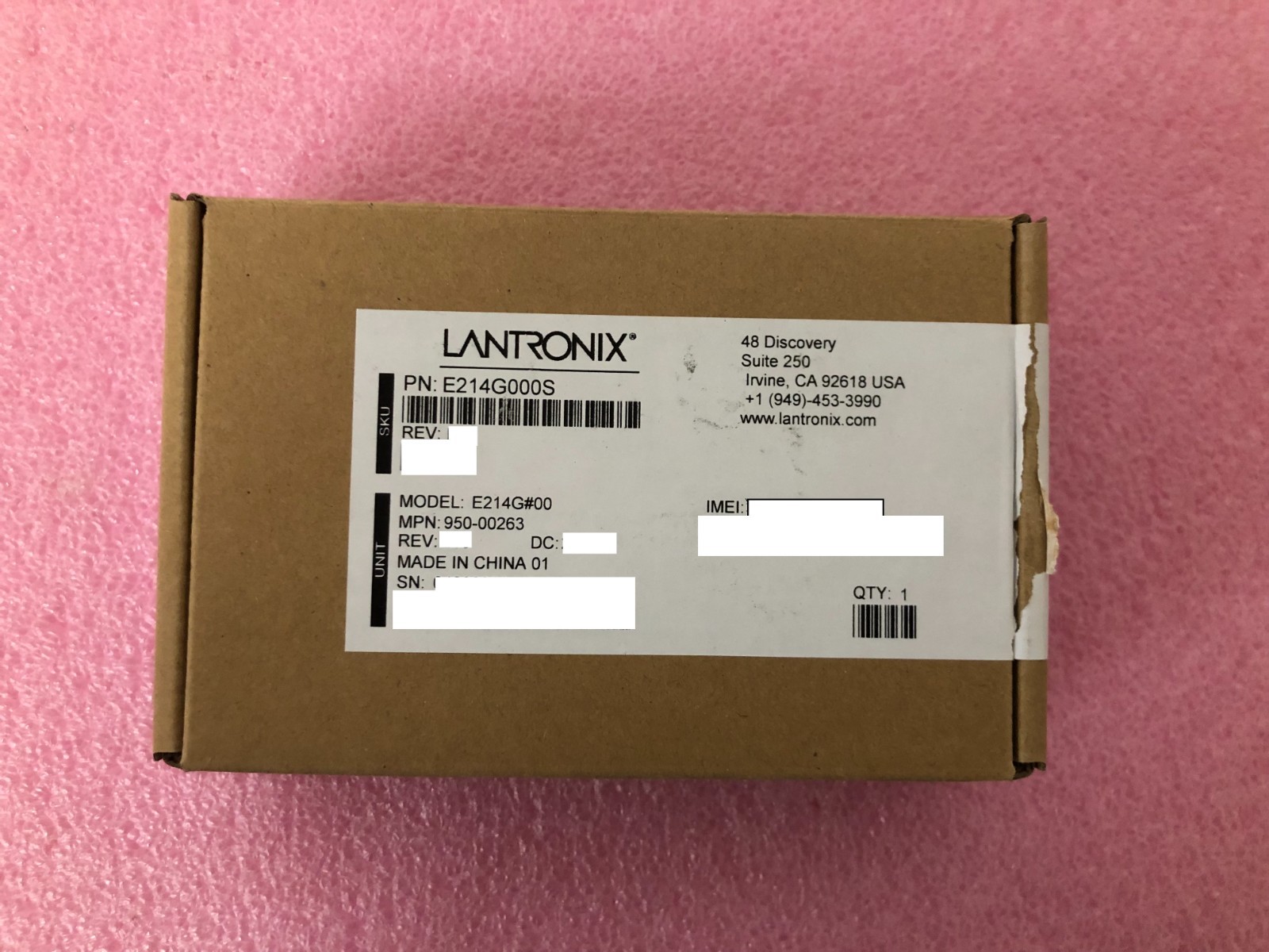 Lantronix E214G000S Router AT&T, T-MOBILE North America LTE CAT-1 E210 Series