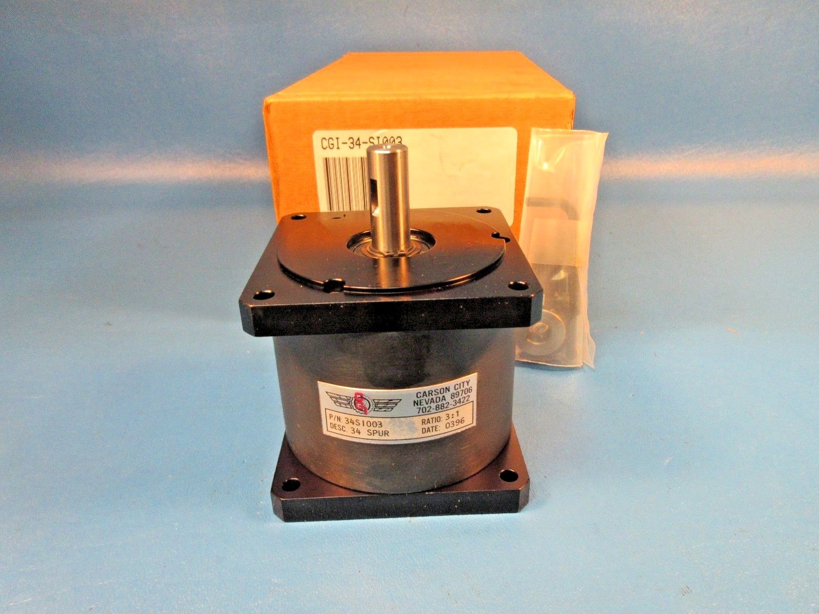 CGI Motor 34SI003, Precision Spur Gearhead 34-SI003, 34 Spur, Ratio 3:1