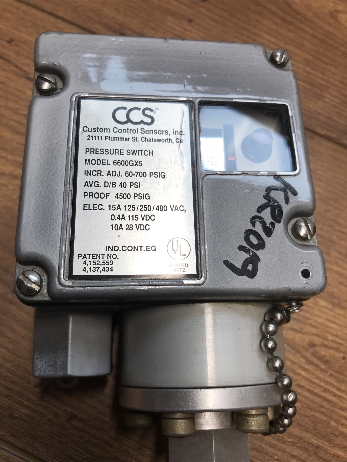 (1) USED – CCS 6600GX5 DUAL SNAP PRESSURE SWITCH – Free Shipping