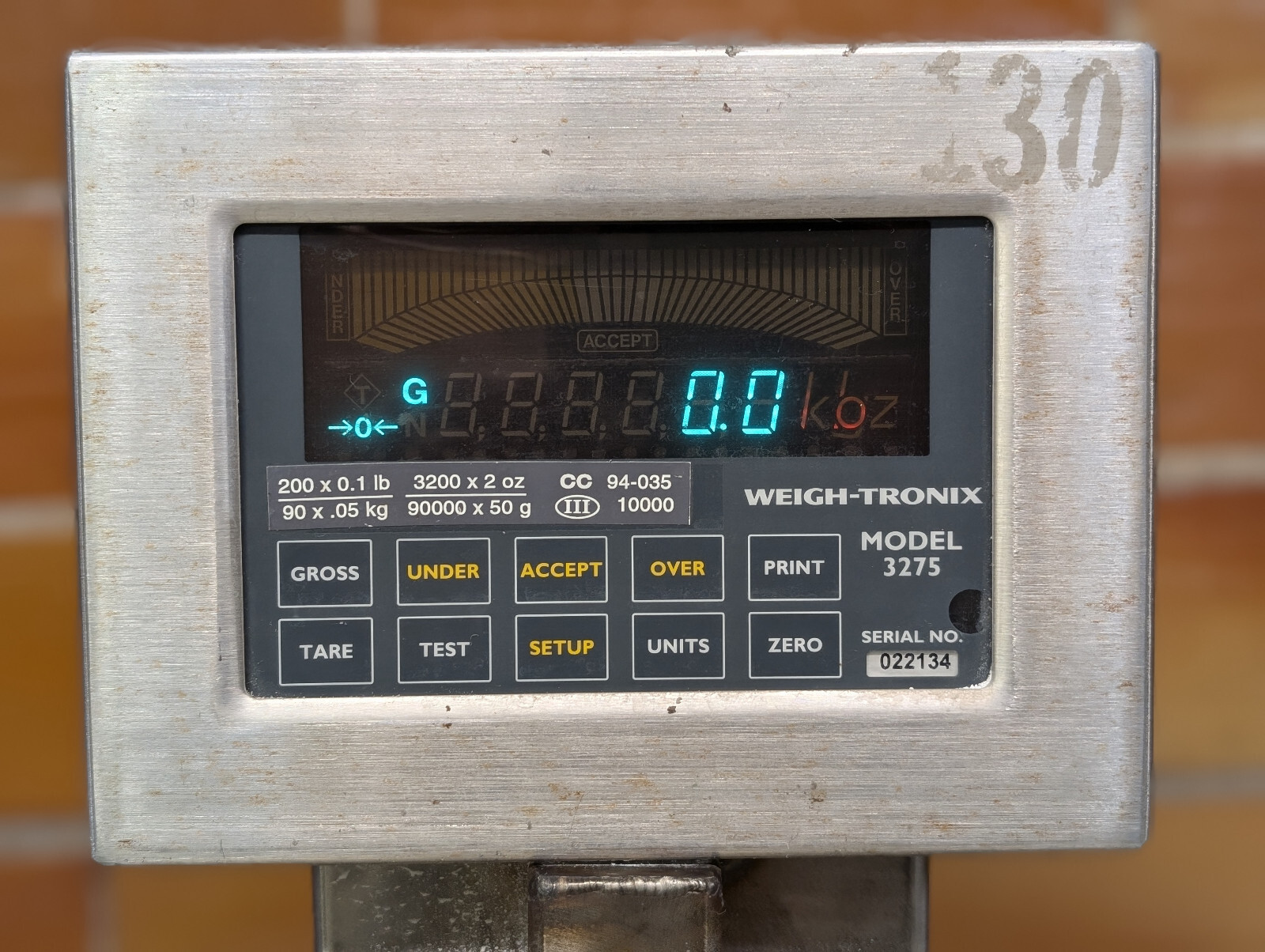 Avery Weigh-Tronix Model 3275 Checkweigher w/ BS Diamond Series Bench Scale Base