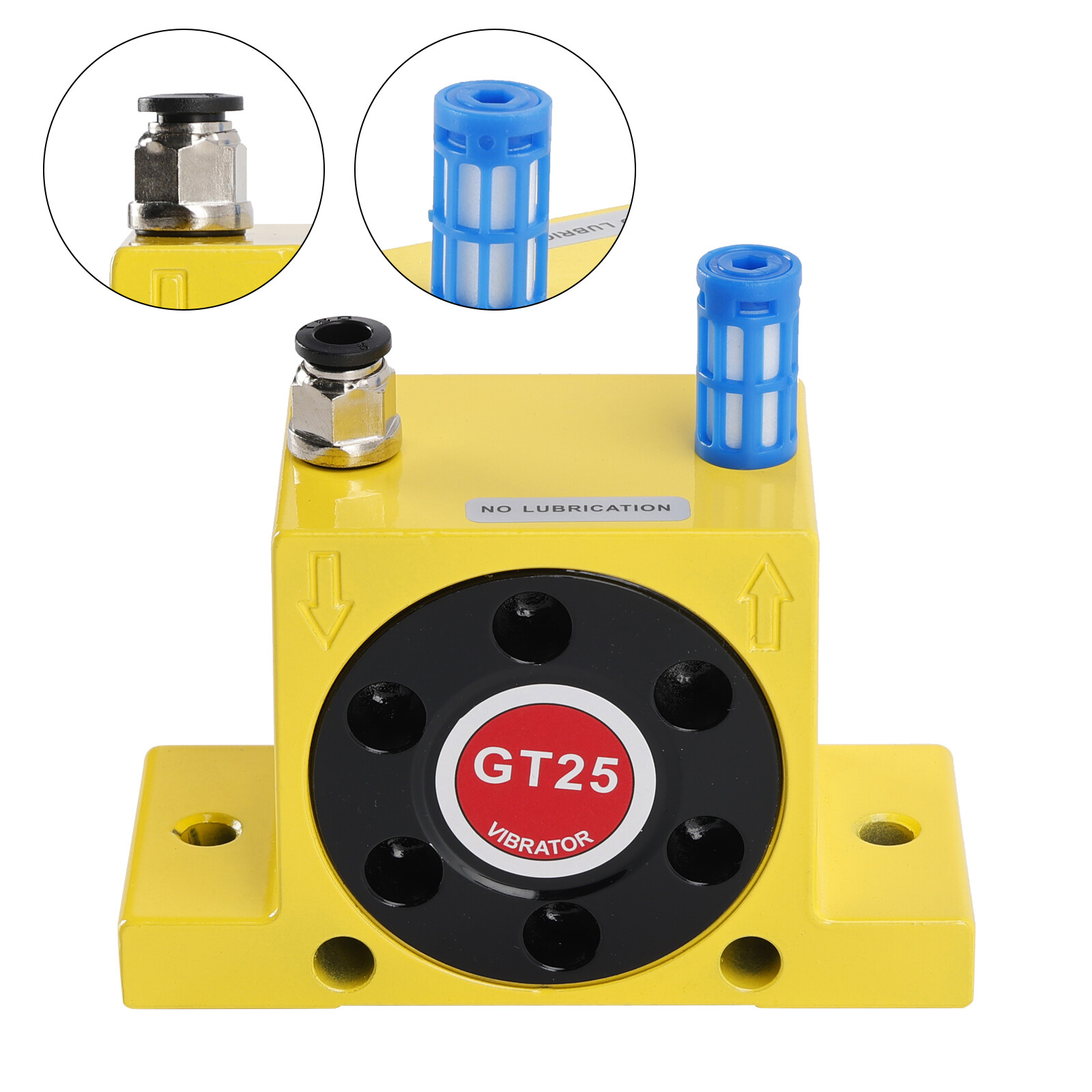 Pneumatic Turbine Vibrators GT25 1/4″ Silent Golden Industrial Vibrator