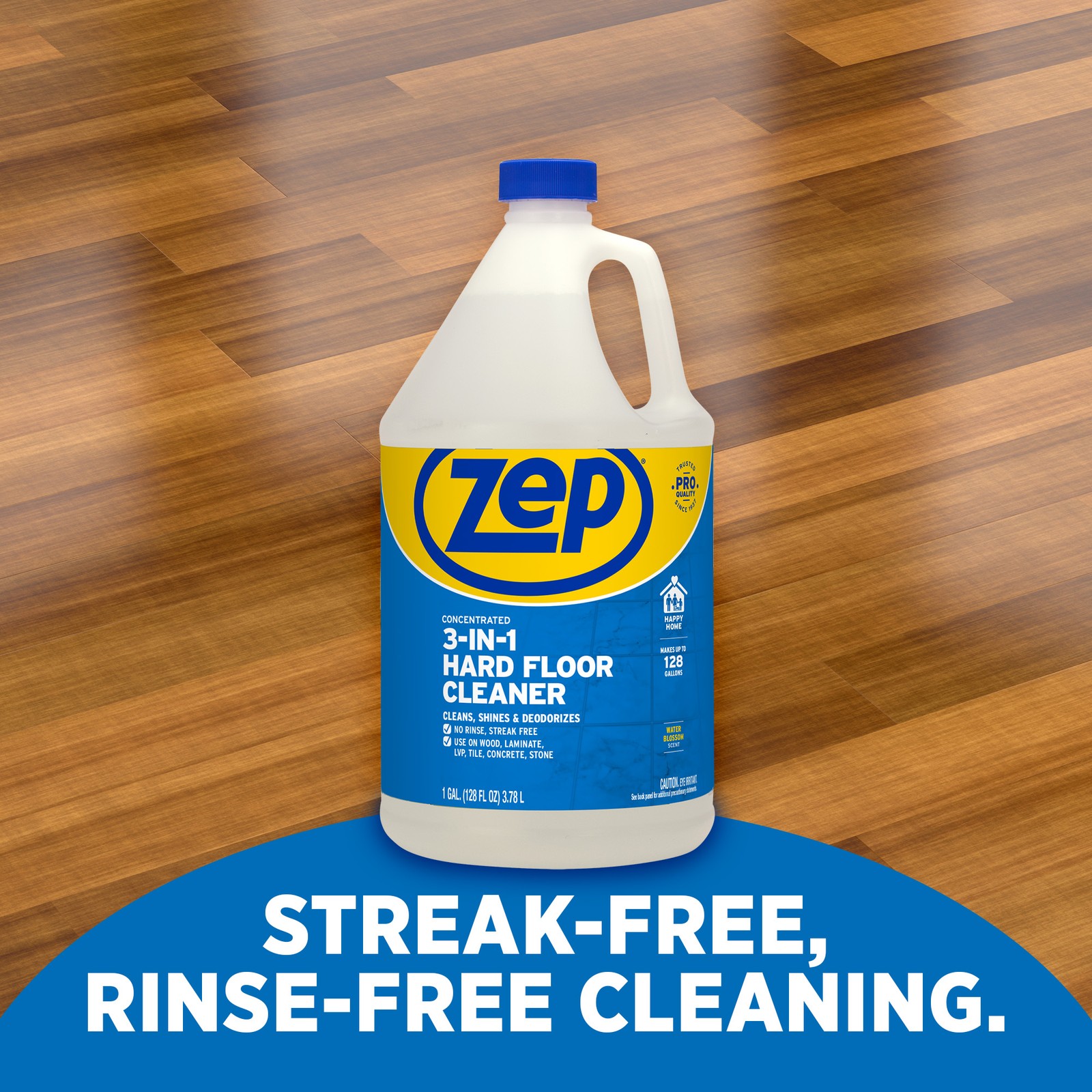 Zep 3-in-1 Hard Floor Cleaner – 1 Gallon