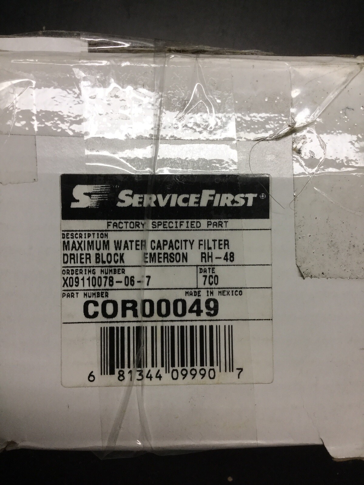 LOT OF 2, NEW, SERVICE FIRST, COR00049, MAXIMUM WATER CAPACITY FILTER. (15B-1,2)