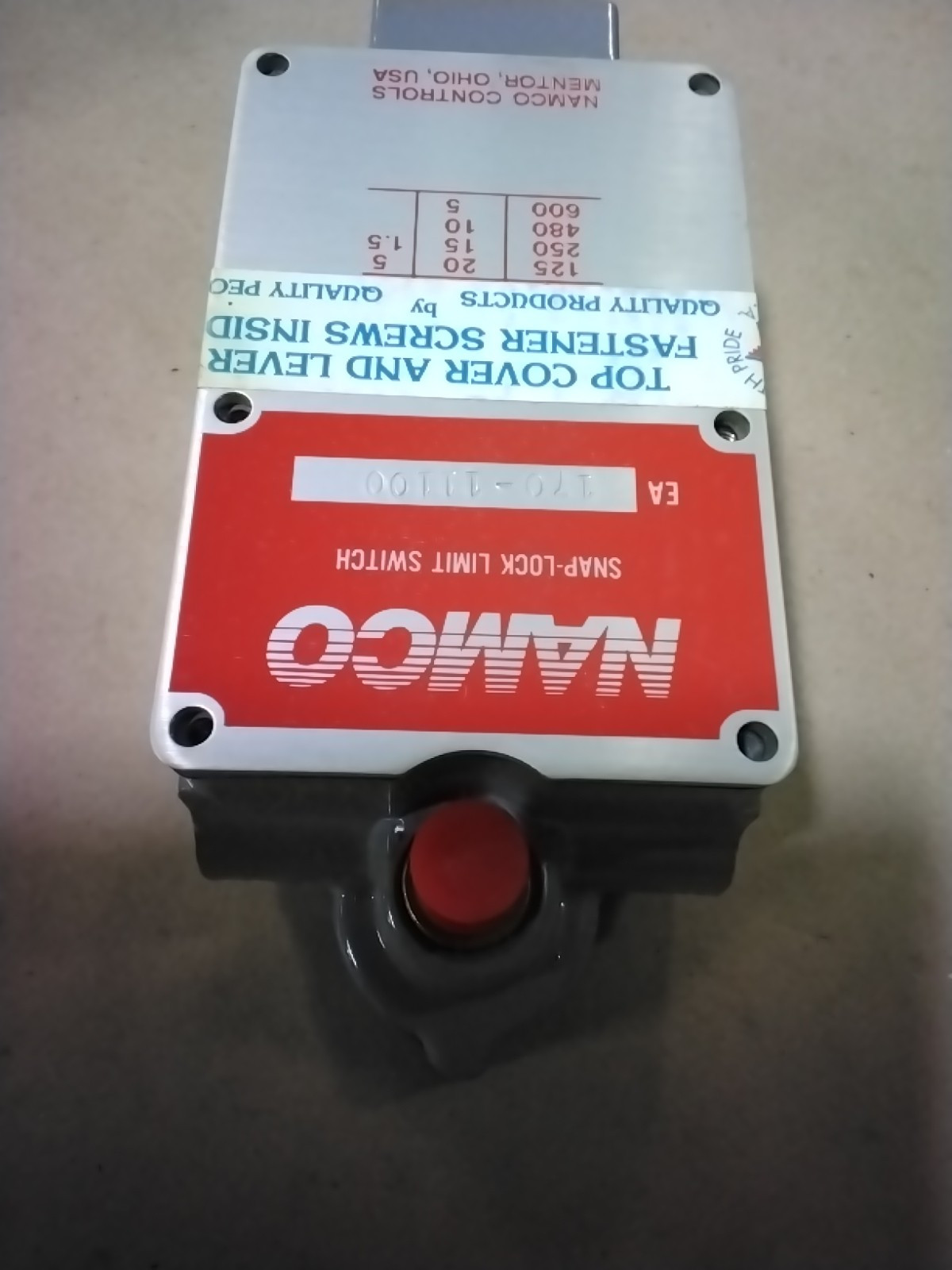 NAMCO EA170-11100 SNAP-LOCK LIMIT SWITCH