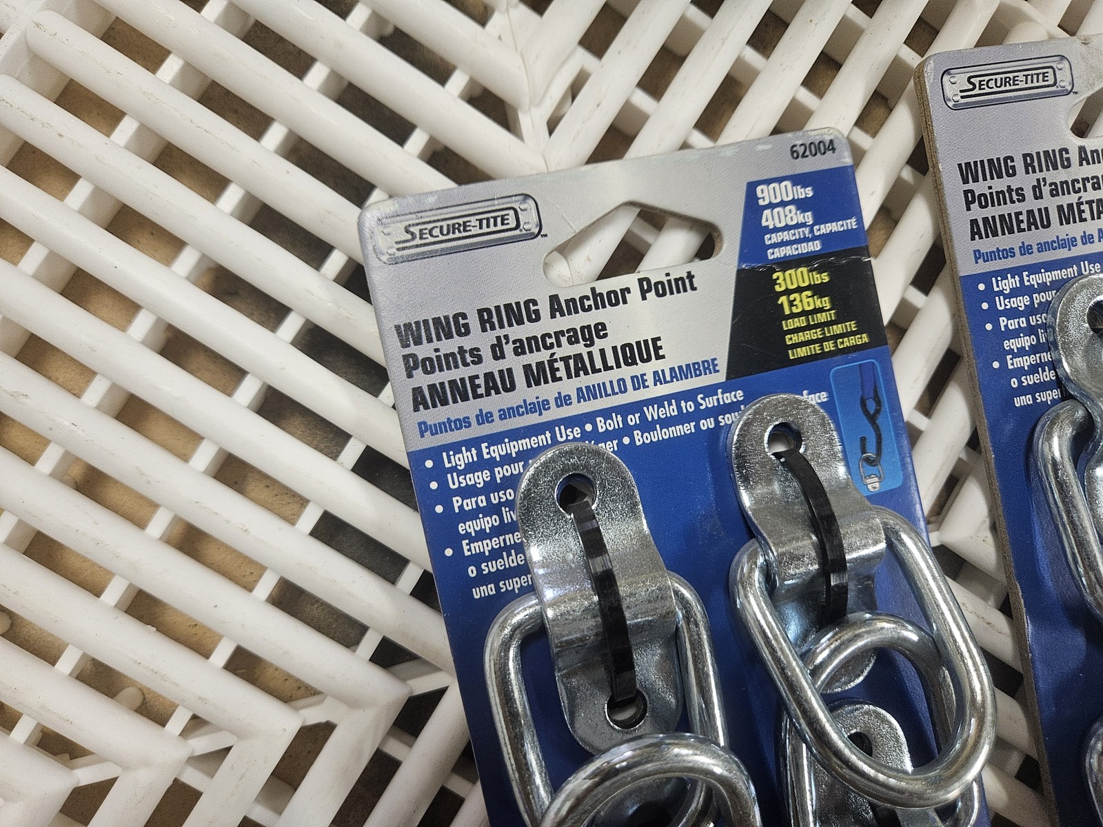 Secure-Tite 62004 Wing Ring Anchor Point 900lb Cap Zinc Steel (Lot of 12)