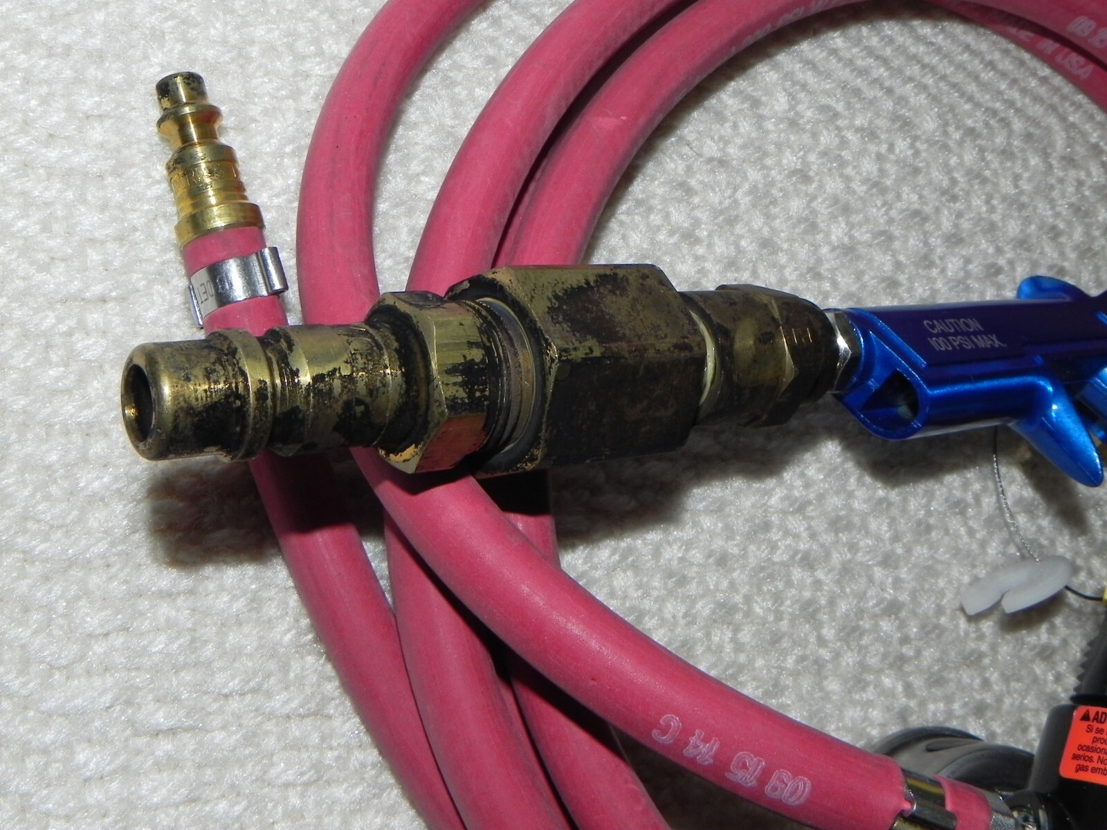 Valuflex GS 1/4″ Hose Hypro 30 PSI Gauge/Mastercraft Air gun/Parker 14R012FC=300