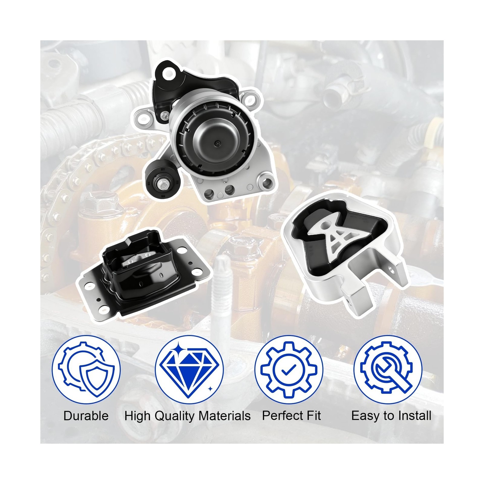 Engine Motor Mount Kit Fit for 2013-2018 Ford Fusion 2.0L(Not 1.6L / Not 2.5L…