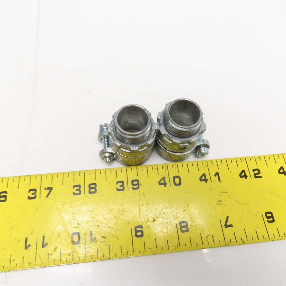 Bridgeport 407-DC2 1/2″ FMC Squeeze Connectors Zinc Die Cast Lot of 47