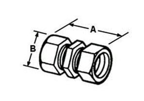 Bridgeport 265-DC Coupling Compression Zinc Die Cast 2 Inch