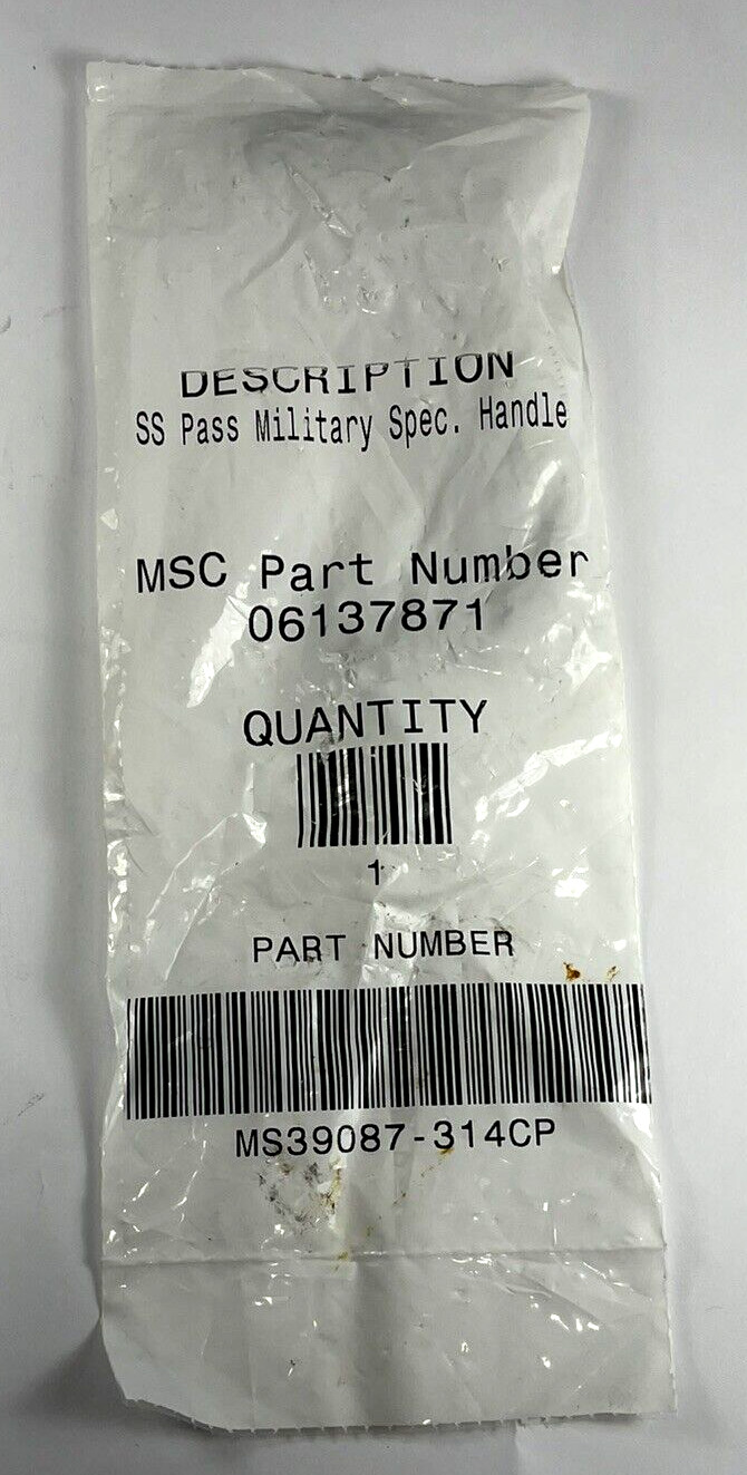 (Qty 3) MSC – 06137871 – Mil-Spec Handle 4-3/8″ L x 1-7/8″ H – 3/8″ OD Round SS