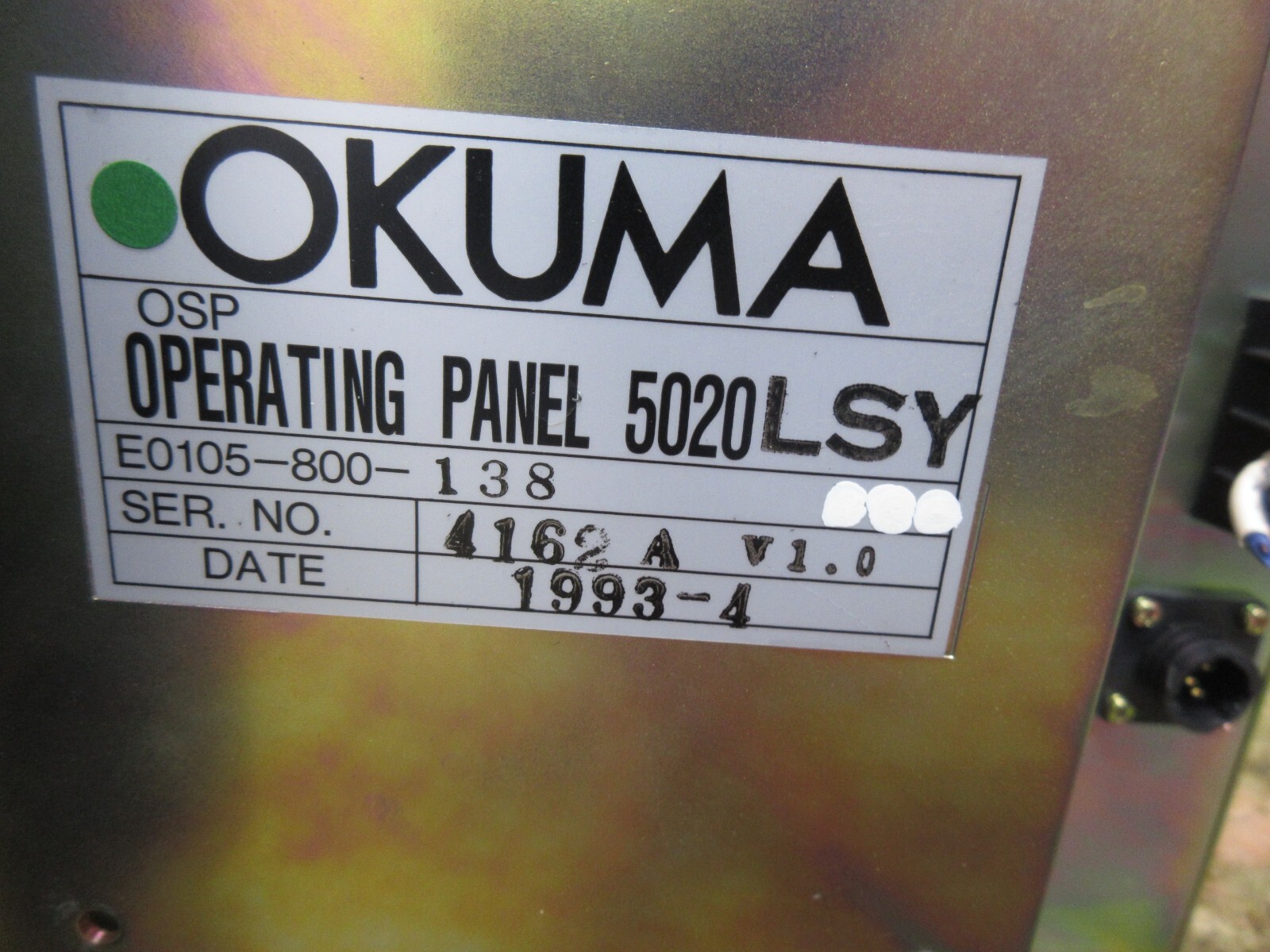 *SPECIAL PRICE* OKUMA OSP5020L PANEL 5020 LSY E0105-800-138 5363 XPS-452CR