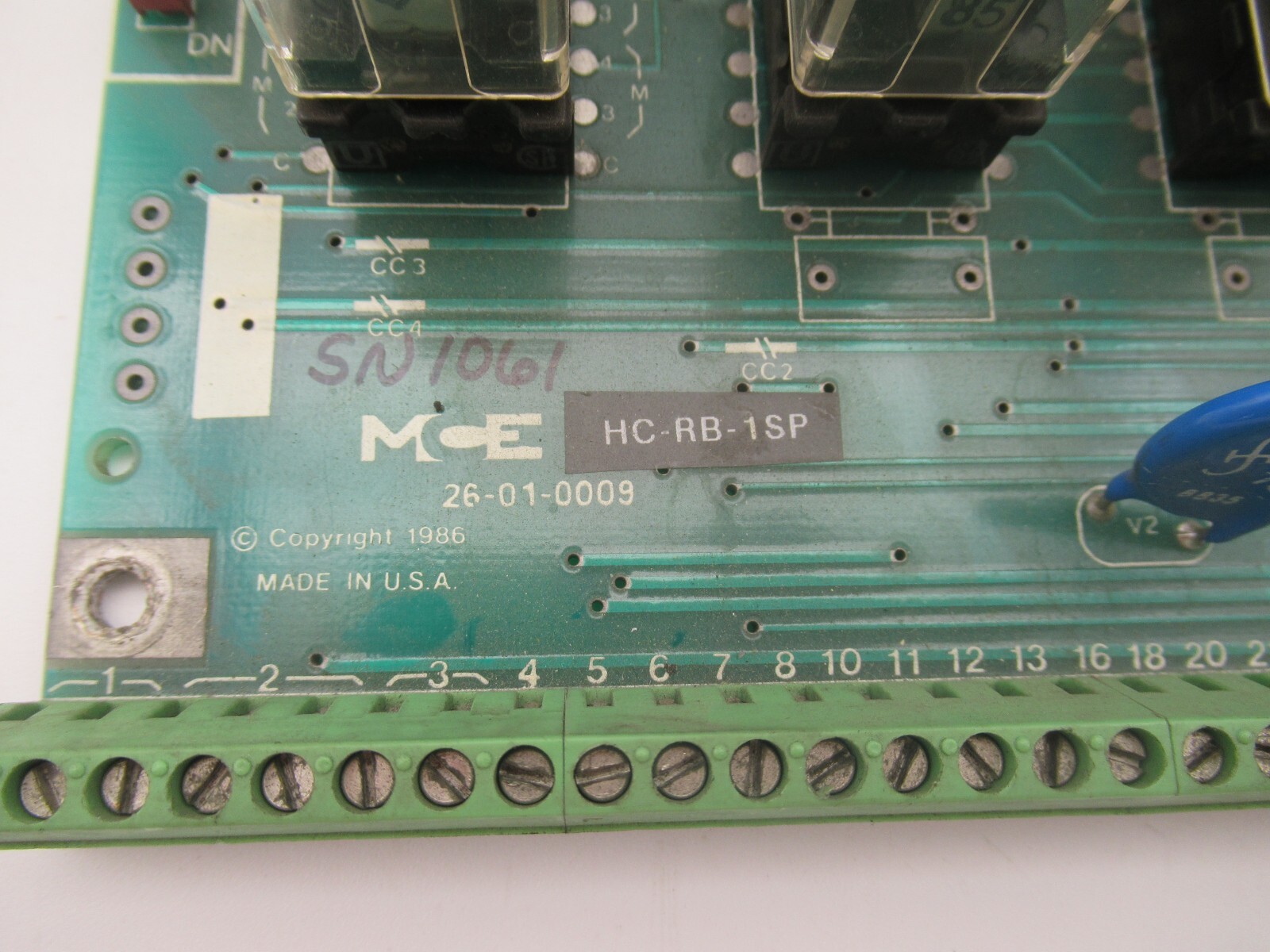 MCE 26-01-0009 PCB Circuit Control Board HC-RB-1SP *READ*