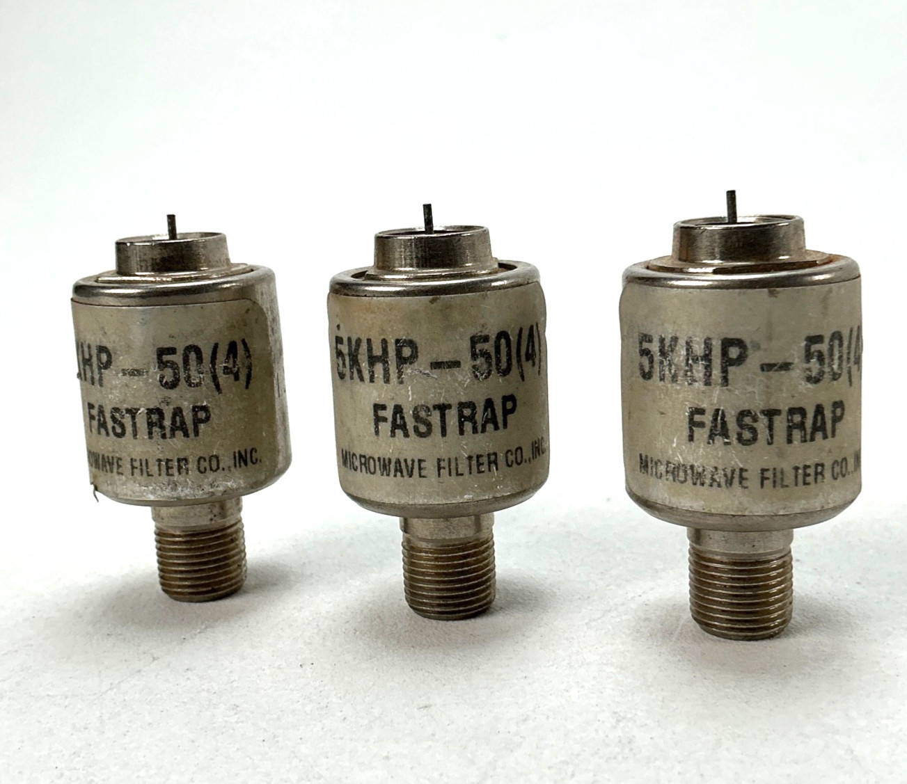 Lot of 3 Microwave Filter Co. FasTrap 5KHP-50(4) High-Pass Coaxial RF Filters