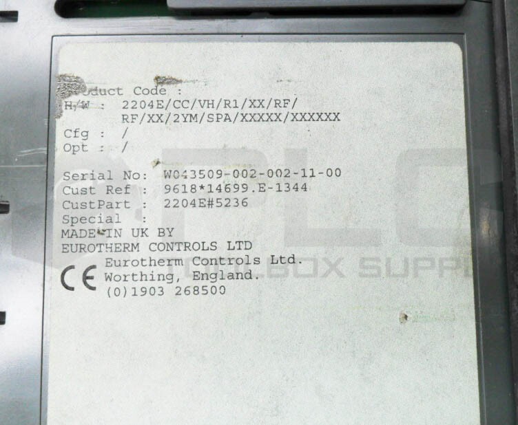 EUROTHERM 2204E/CC/VH/R1/XX/RF/RF/XX/2YM/SPA/XXXXX/XXXXXX TEMPERATURE CONTROLLER
