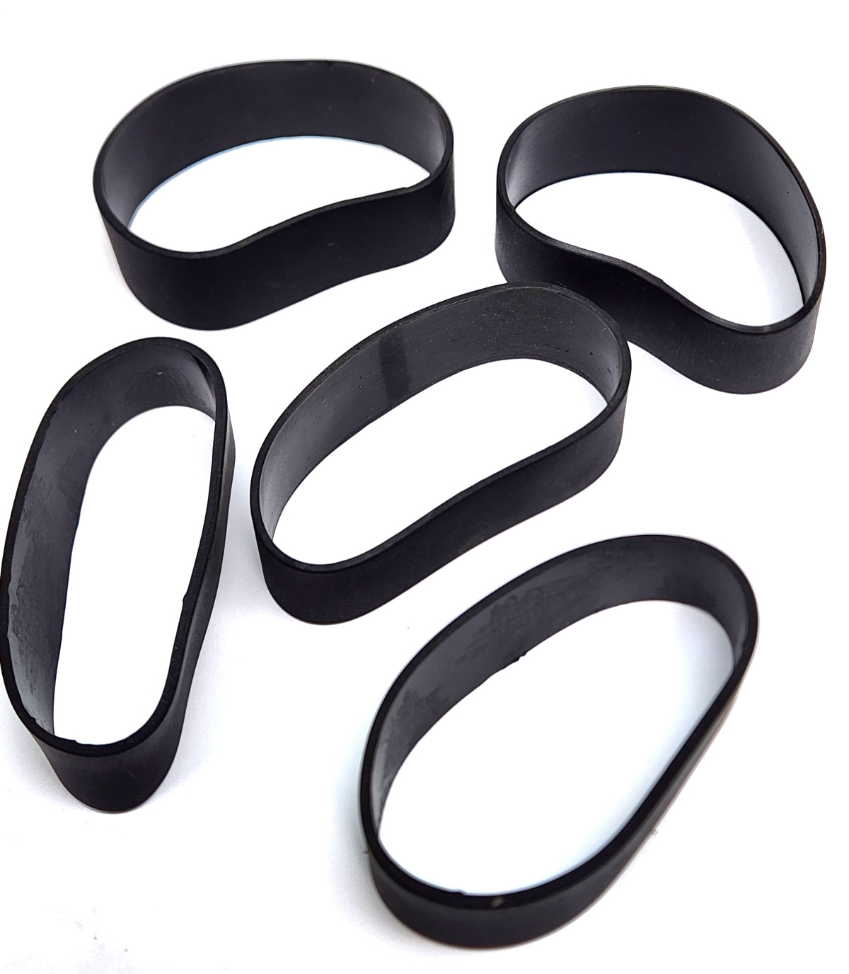 5 pcs! BLACK 4″ Long x 1″ Wide x 5/64″ Thick – Rubber Silicon Band Color Coding