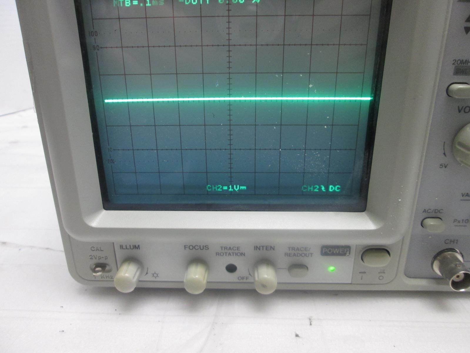 GW INSTEK GOS-6103C OSCILLOSCOPE DENT ON UNIT
