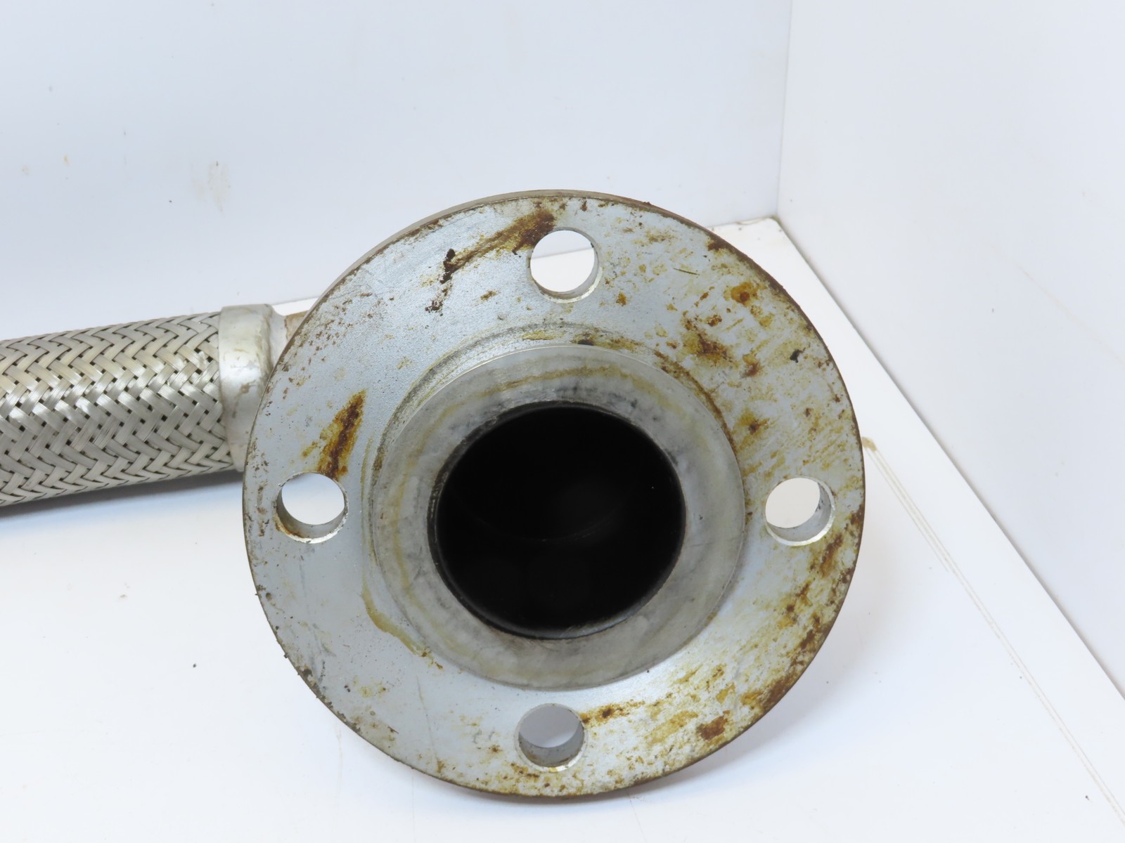 1-1/2×28″ 1-7/8-12 -24 JIC 37 Flare Braided SS Metal Flex Pipe C/S 2-1/2″ Flange
